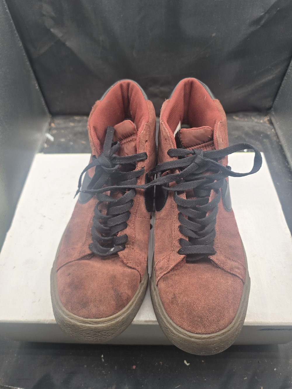Nike Men's High-Top Sneakers in Rust with Black Accents